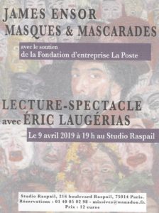 James Ensor - reprise de la lecture-spectacle de Grignan