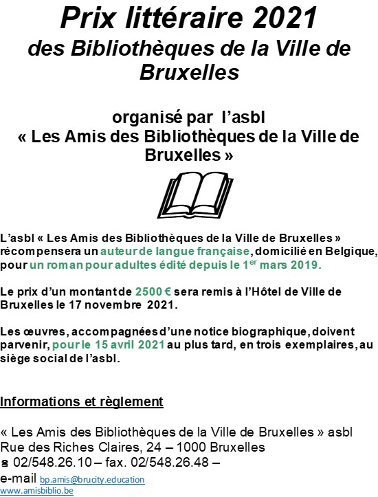 Prix littéraire des Amis des Bibliothèques de la Ville de Bruxelles