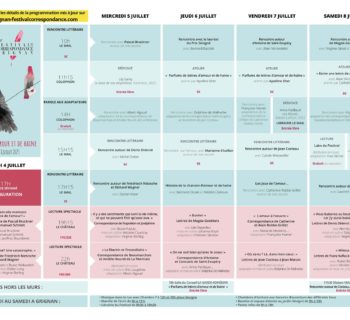 Festival de la correspondance de Grignan: je vous y attends!